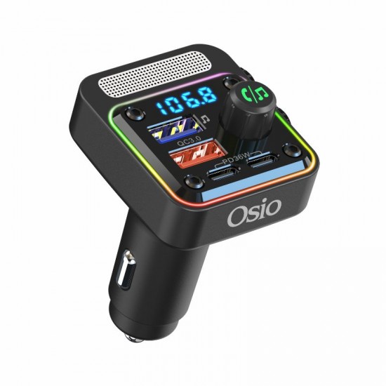 FM TRANSMITTER ΑΝΑΠΤΗΡΑ 12V ΜΕ BLUETOOTH OFT-4260BT ΦΟΡΤΙΣΤΗ USB TYPE-A + USB TYPE-C OSIO