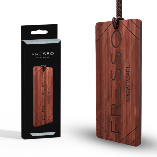 Fresso - Ξύλινο Κρεμαστό Αρωματικό Αυτοκινήτου Snow Pearl - 1 τεμ. (159044/FRE)