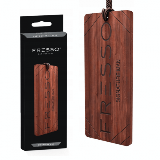 Fresso - Ξύλινο Κρεμαστό Αρωματικό Αυτοκινήτου Signature Man - 1 τεμ. (159860/FRE)