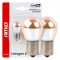 Amio – Λάμπες Αλογόνου PY21W BAU15s 12V 21W Πορτοκαλί/Χρώμιο Lumitec για Φλας & Καθαρή Σήμανση – Σετ 2 Τεμ. (04627/AM)