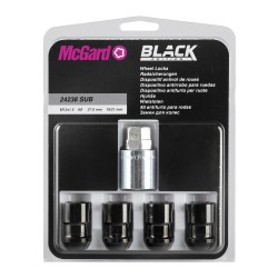 Lampa - Παξιμάδια Ασφαλείας 12x1.50 Κωνικά Τύπου F170 Black Edition Μήκος 37mm 19/21 Για Τροχούς Αυτοκινήτου – 1 σετ 5 τεμ. (L.MG24238SUB)