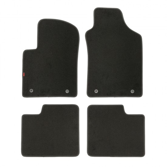 Lampa - Πατάκια μοκέτα μαύρα για Fiat 500 3d 07/07>11/24 για προστασία του εσωτερικού από βρωμιά νερό και φθορές, με αντιολισθητικό σχεδιασμό και σταθερή εφαρμογή για ασφαλή συγκράτηση στο δάπεδο του οχήματος – 4 τεμ. (L2338.2)