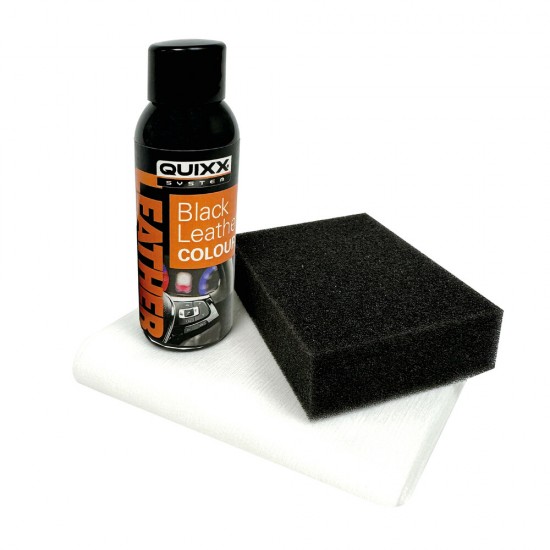 KIT ΑΝΑΝΕΩΣΗΣ ΚΑΙ ΠΡΟΣΤΑΣΙΑΣ ΔΕΡΜΑΤΩΝ ΣΕ ΜΑΥΡΟ ΧΡΩΜΑ QUIXX BLACK LEATHER COLOUR KIT 50ml