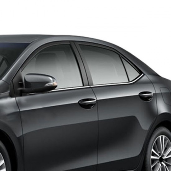 TRIM  ΠΑΡΑΘΥΡΩΝ ΑΥΤΟΚΟΛΛΗΤΑ ΧΡΩΜΙΟΥ 4ΤΕΜ. ΓΙΑ TOYOTA COROLLA 4D 2014+