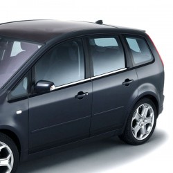 TRIM  ΠΑΡΑΘΥΡΩΝ ΑΥΤΟΚΟΛΛΗΤΑ ΧΡΩΜΙΟΥ ΓΙΑ FORD C-MAX 2003-2010 4ΤΕΜ.