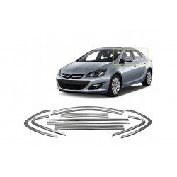 TRIM  ΠΑΡΑΘΥΡΩΝ ΑΥΤΟΚΟΛΛΗΤΑ ΧΡΩΜΙΟΥ 12ΤΕΜ. ΓΙΑ OPEL ASTRA J 4D 2012+