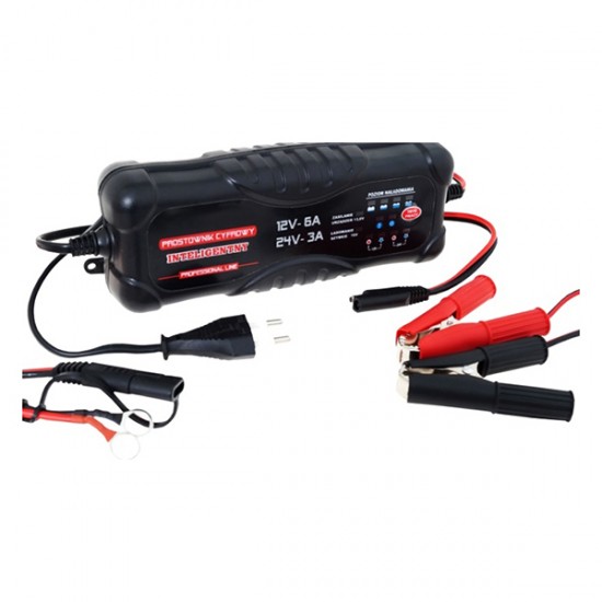Amio - ΦΟΡΤΙΣΤΗΣ ΜΠΑΤΑΡΙΑΣ 12V - 6A/24V - 3A - 230V - 50Hz - 1 ΤΕΜ. (CC42215/AM)