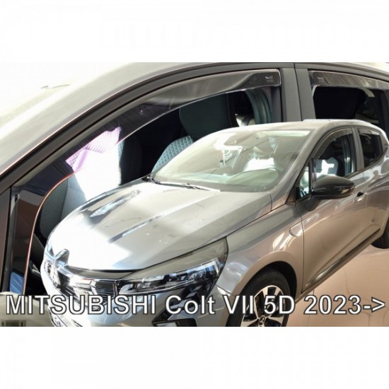 ΑΝΕΜΟΘΡΑΥΣΤΕΣ ΓΙΑ MITSUBISHI COLT 5D 2023+ ΣΕΤ ΑΥΤΟΚΙΝΗΤΟΥ ΑΠΟ ΕΥΚΑΜΠΤΟ ΦΙΜΕ ΠΛΑΣΤΙΚΟ HEKO - 2 ΤΕΜ