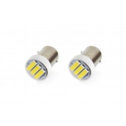 Amio - Λαμπάκια LED τύπου T4W βάση BA9S τάση λειτουργίας 12V απόδοσης 0.4W χρώμα 5600K για Επιβατικά Αυτοκίνητα - 2 τεμ. (01097/AM)