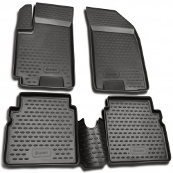 ΠΑΤΑΚΙΑ ΣΕ ΣΚΑΦΗ TPE ΛΑΣΤΙΧΟ ΓΙΑ CHEVROLET AVEO 2003-2011  ΣΕ ΑΝΘΡΑΚΙ ΣΚΟΥΡΟ ΓΚΡΙ ΧΡΩΜΑ NOVLINE - 4 ΤΕΜ.