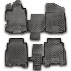 ΠΑΤΑΚΙΑ ΣΕ ΣΚΑΦΗ TPE ΛΑΣΤΙΧΟ ΓΙΑ HONDA FR-V 01/2007-2011  ΣΕ ΑΝΘΡΑΚΙ ΣΚΟΥΡΟ ΓΚΡΙ ΧΡΩΜΑ NOVLINE - 4 ΤΕΜ.