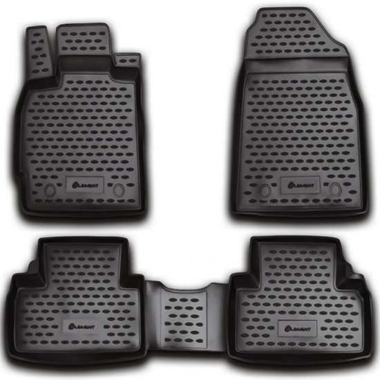 ΠΑΤΑΚΙΑ ΣΕ ΣΚΑΦΗ TPE ΛΑΣΤΙΧΟ ΓΙΑ MAZDA CX7 10/2009-12/2013  ΣΕ ΑΝΘΡΑΚΙ ΣΚΟΥΡΟ ΓΚΡΙ ΧΡΩΜΑ NOVLINE - 4 ΤΕΜ.