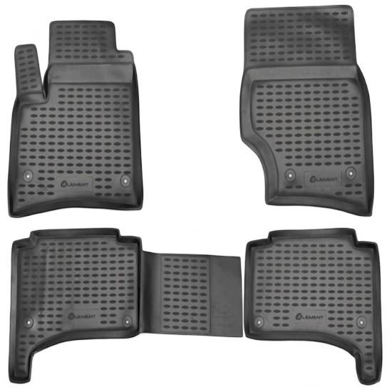 ΠΑΤΑΚΙΑ ΣΕ ΣΚΑΦΗ TPE ΛΑΣΤΙΧΟ ΓΙΑ VW TOUAREG 01/2003-04/2010  ΣΕ ΑΝΘΡΑΚΙ ΣΚΟΥΡΟ ΓΚΡΙ ΧΡΩΜΑ NOVLINE - 4 ΤΕΜ.
