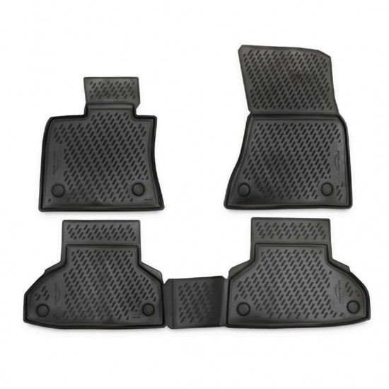 ΠΑΤΑΚΙΑ ΣΕ ΣΚΑΦΗ TPE ΛΑΣΤΙΧΟ ΓΙΑ BMW X6 F16 2014-2019  ΣΕ ΑΝΘΡΑΚΙ ΣΚΟΥΡΟ ΓΚΡΙ ΧΡΩΜΑ NOVLINE - 4 ΤΕΜ.