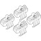 ΑΚΡΑ ΓΙΑ ΜΠΑΡΕΣ NORDRIVE ΓΙΑ FORD S-MAX 10/15+ KIT