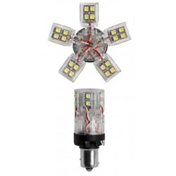 ΛΑΜΠΑΚΙ BAY15d ME 30LED ΚΟΚΚΙΝΟ SIMONI RACING