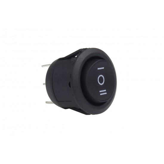 Amio - ΔΙΑΚΟΠΤΗΣ ΣΤΡΟΓΓΥΛΟΣ 3 ΘΕΣΕΩΝ 12V 2cm BU03 - 1ΤΕΜ. (02463/AM)