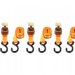 Amio - ΙΜΑΝΤΕΣ ΜΕ ΚΑΣΤΑΝΙΕΣ ΣΕΤ 4ΤΕΜ 25mm 4,5m ΓΙΑ 700KG BELT-03 (02496/AM)