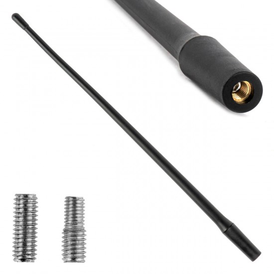 Amio - ΚΕΡΑΙΑ ΟΡΟΦΗΣ ANTM12 33cm ΜΕ 2 ΑΝΤΑΠΤΟΡΕΣ 5-6mm ΜΑΥΡΗ - 1 ΤΕΜ. (04162/AM)
