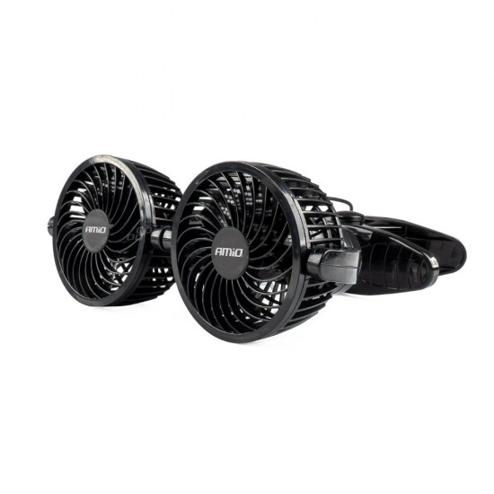 Amio - ΑΝΕΜΙΣΤΗΡΑΣ ΔΙΠΛΟΣ 24V 2χ4''(10,8cm) ΜΕ ΦΙΣ ΑΝΑΠΤΗΡΑ/2 ΤΑΧΥΤΗΤΩΝ/ ΜΕ ΜΑΝΤΑΛΑΚΙ PRO SERIES - 1 ΤΕΜ. (03013/AM)