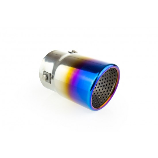 AMiO – Άκρο εξάτμισης καμμένο τιτανίου MT017BLC 43-62mm, αναβαθμίστε την αγωνιστική εμφάνιση και δώστε επιθετικό χαρακτήρα στο όχημά σας – 1 Τεμ. (02197/AM)