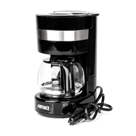 Amio - ΚΑΦΕΤΙΕΡΑ ΦΙΛΤΡΟΥ ΓΙΑ ΓΑΛΛΙΚΟ ΚΑΦΕ 24V 300W 650ML ΜΑΥΡΗ/INOX - 1 TEM. (03234/AM)