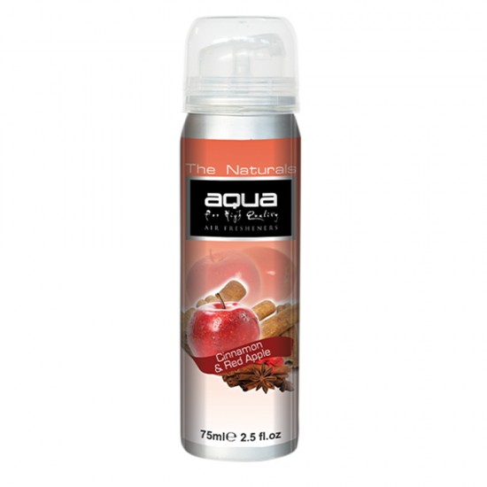Aqua - ΑΡΩΜΑΤΙΚΟ ΑΥΤΟΚΙΝΗΤΟΥ ΣΕ ΣΠΡΕΙ (SPRAY) ΜΕ ΑΡΩΜΑ ΜΗΛΟ & ΚΑΝΕΛΑ (APPLE & CINNAMON) FRUITS SERIES 75ml AQUA - 1 TEM. (10-262/AQ)