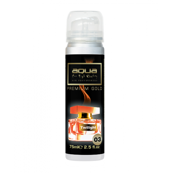Aqua - ΑΡΩΜΑΤΙΚΟ ΑΥΤΟΚΙΝΗΤΟΥ ΣΕ ΣΠΡΕΙ (SPRAY) ΜΕ ΑΡΩΜΑ TWILIGHT PREMIUM GOLD SERIES 75ml AQUA - 1 TEM. (10-780/AQ)