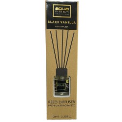 Aqua - Αρωματικό Χώρου Black Vanilia Home Reed Diffuser με 6 Στικς Aqua 100 ml - 1 τμχ (10-823/AQ)