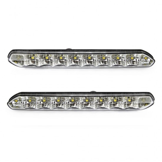 Amio - Φώτα Ημέρας DRL Τάση Λειτουργίας 12/24V Απόδοση 7W 20 LED 0.35W Ανά LED Διαστάσεις 190x20x40mm για Αυτοκίνητο – 2 τεμ. (01266/AM)