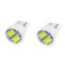 Amio - Λαμπάκια T10 W5W LED 12V 2xSMD5730 Λευκό Φως για Φώτα Θέσεως Πινακίδα και Εσωτερικό Φωτισμό Αυτοκινήτου - 2 τεμ. (01295/AM)