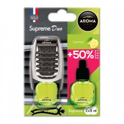 AMiO - Αρωματικό Αεραγωγού Αυτοκινήτου Aroma Supreme Duo Lemon Αεραγωγού με Ρύθμιση Έντασης (+50% Περιεχόμενο) - 1 Τεμ. (A92252/AM)