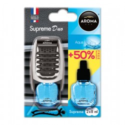 AMiO - Αρωματικό Αεραγωγού Αυτοκινήτου Aroma Supreme Duo Aqua Αεραγωγού με Ρύθμιση Έντασης (+50% Περιεχόμενο) - 1 Τεμ. (A92253/AM)