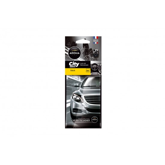 Amio – Αρωματικό Αυτοκινήτου Κρεμαστό Aroma City Card Black για Φρεσκάδα & Καθημερινή Χρήση – 1 Τεμ. (A92667/AM)
