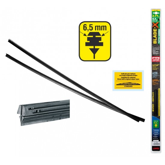ΛΑΣΤΙΧΑ ΥΑΛΟΚΑΘΑΡΙΣΤΗΡΩΝ 71CMX6,5MM BLADE-X ΜΕ ΕΠΙΚΑΛΥΨΗ PTFE ΧΩΡΙΣ ΛΑΜΑΚΙΑ ΣΕ ΠΛΑΣΤΙΚΗ BLISTER ΣΥΣΚΕΥΑΣΙΑ