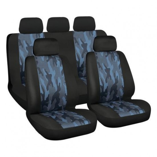 Lampa - ΚΑΛΥΜΜΑΤΑ ΚΑΘΙΣΜΑΤΩΝ CAMO NAVY FASHION-TREND SERIES ΠΑΡΑΛΛΑΓΗΣ ΣΕΤ - 9 τεμ. (L5467.2)