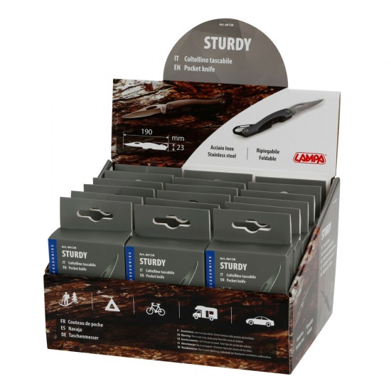 ΣΟΥΓΙΑΣ/ΜΑΧΑΙΡΙ ΤΣΕΠΗΣ STURDY INOX ΜΕ ΚΑΡΑΜΠΙΝΕΡ 18x15x23cm ΣΕ ΣΤΑΝΤ LAMPA - 18 ΤΕΜ.