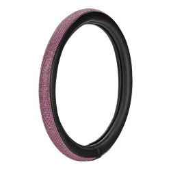 ΚΑΛΥΜΜΑ ΤΙΜΟΝΙΟΥ DIAMONDS PINK (S) 35/37cm ΣΥΝΘΕΤΙΚΟ ΔΕΡΜΑ SKEENTEX ΜΑΥΡΟ/POZ LAMPA  - 1 ΤΕΜ.