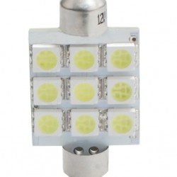ΛΑΜΠΑΚΙΑ ΠΛΑΦΟΝΙΕΡΑΣ C5W/C10W 12V 1,44W SV8,5 41mm PREMIUM LED 9xSMD5050 ΛΕΥΚΟ 1ΤΕΜ.