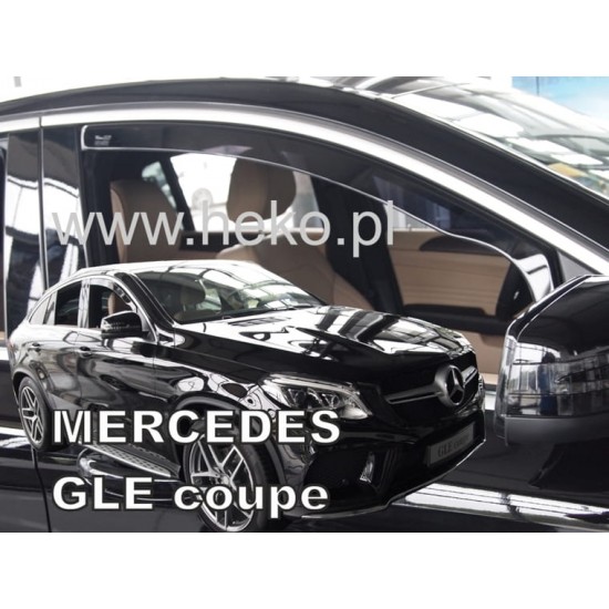 Heko - Ανεμοθραύστες Παραθύρων Για Mercedes Benz GLE-Class Coupe (C292) 2016 > 2019 5πορτο υλικό Acrylic Χρώμα Φιμέ - 2 τεμ. (ΑΝΕΜ.23602)