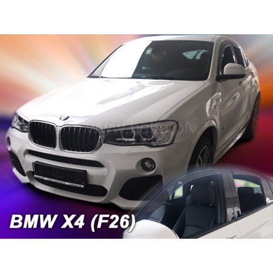ΑΝΕΜΟΘΡΑΥΣΤΕΣ ΓΙΑ BMW X4 F26 5D 2013-2018 ΣΕΤ ΑΥΤΟΚΙΝΗΤΟΥ ΑΠΟ ΕΥΚΑΜΠΤΟ ΦΙΜΕ ΠΛΑΣΤΙΚΟ HEKO - 4 ΤΕΜ.