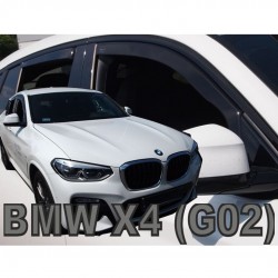 ΑΝΕΜΟΘΡΑΥΣΤΕΣ ΓΙΑ BMW X4 G02 5D 2018+ ΣΕΤ ΑΥΤΟΚΙΝΗΤΟΥ ΑΠΟ ΕΥΚΑΜΠΤΟ ΦΙΜΕ ΠΛΑΣΤΙΚΟ HEKO - 4 ΤΕΜ.