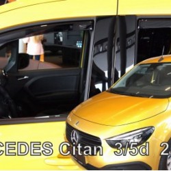 ΑΝΕΜΟΘΡΑΥΣΤΕΣ ΓΙΑ MERCEDES CITAN 5D 2021+  ΣΕΤ ΑΥΤΟΚΙΝΗΤΟΥ ΑΠΟ ΕΥΚΑΜΠΤΟ ΦΙΜΕ ΠΛΑΣΤΙΚΟ HEKO - 4 ΤΕΜ.