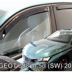 ΑΝΕΜΟΘΡΑΥΣΤΕΣ ΓΙΑ PEUGEOT 308 5D SW 2021+ ΣΕΤ ΑΥΤΟΚΙΝΗΤΟΥ ΑΠΟ ΕΥΚΑΜΠΤΟ ΦΙΜΕ ΠΛΑΣΤΙΚΟ HEKO - 4 ΤΕΜ.