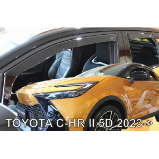ΑΝΕΜΟΘΡΑΥΣΤΕΣ ΓΙΑ TOYOTA C-HR 5D 2023+ ΖΕΥΓΑΡΙ ΑΠΟ ΕΥΚΑΜΠΤΟ ΦΙΜΕ ΠΛΑΣΤΙΚΟ HEKO - 4 ΤΕΜ