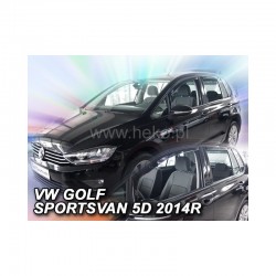 ΑΝΕΜΟΘΡΑΥΣΤΕΣ ΓΙΑ VW GOLF SPORTSVAN 5D 2014+ ΣΕΤ ΑΥΤΟΚΙΝΗΤΟΥ ΑΠΟ ΕΥΚΑΜΠΤΟ ΦΙΜΕ ΠΛΑΣΤΙΚΟ HEKO - 4 ΤΕΜ.