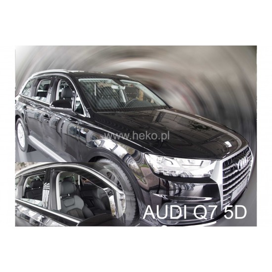 ΑΝΕΜΟΘΡΑΥΣΤΕΣ ΓΙΑ AUDI Q7 5D 2015+  ΣΕΤ ΑΥΤΟΚΙΝΗΤΟΥ ΑΠΟ ΕΥΚΑΜΠΤΟ ΦΙΜΕ ΠΛΑΣΤΙΚΟ HEKO - 4 ΤΕΜ.
