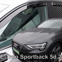 ΑΝΕΜΟΘΡΑΥΣΤΕΣ ΓΙΑ AUDI E-TRON SPORTBACK 5D 2020+  ΣΕΤ ΑΥΤΟΚΙΝΗΤΟΥ ΑΠΟ ΕΥΚΑΜΠΤΟ ΦΙΜΕ ΠΛΑΣΤΙΚΟ HEKO - 4 ΤΕΜ.