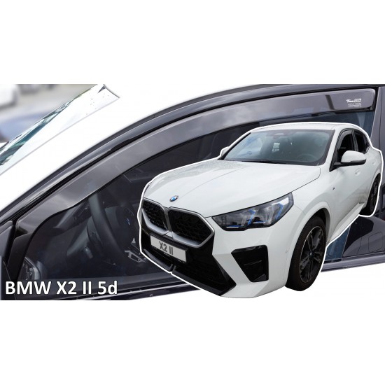 Heko - Ανεμοθραύστες Παραθύρων Για BMW Serie X2 (U10) / iX2 2023 > 5πορτο υλικό Acrylic Χρώμα Φιμέ - 2 τεμ. (ΑΝΕΜ.11010)
