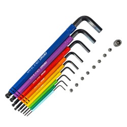 Amio – Κλειδιά Allen Imbus CR-V 1.5-10mm με Μύτες & Αντάπτορα Heavy Duty για Σταθερή Τοποθέτηση Εργαλείου & Καθημερινή Χρήση – Σετ 18 Τεμ. (04787/AM)
